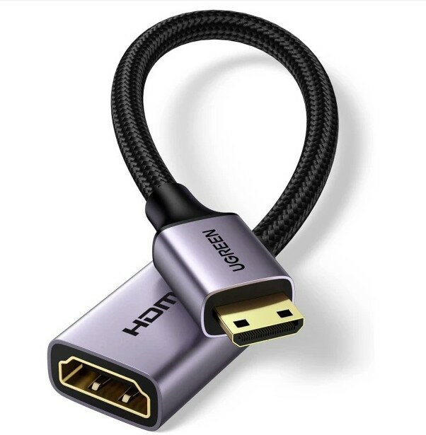 乐天商城 - UGREEN Mini HDMI to HDMI メス 変換アダプタ ミニHDMI変換ケーブル カメラ対応 4K対応 高耐久 送料無料 新品