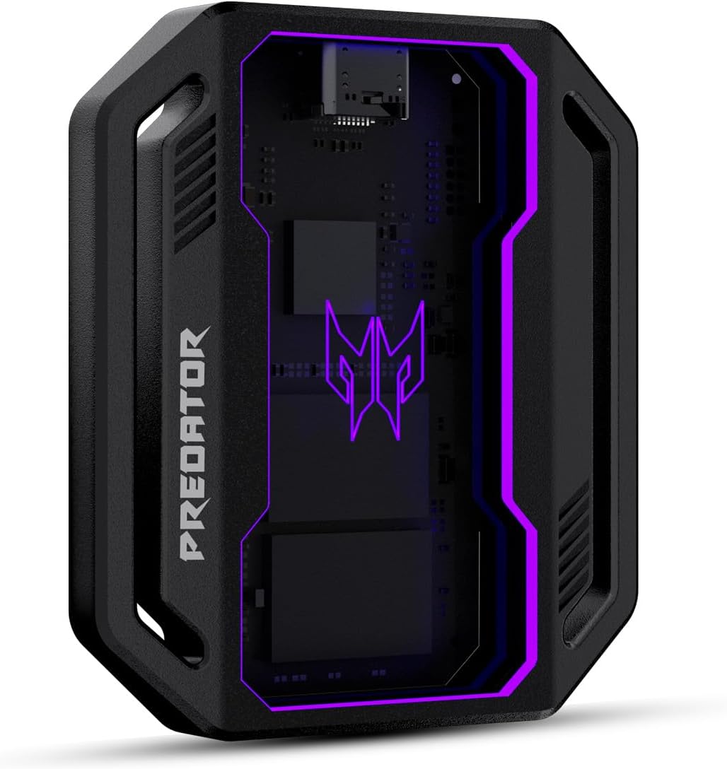 Rakuten - Acer Predator 外付けSSD 2TB GP30 USB3.2 Gen2x2 最大読出2000MB/s RGB発光型 ポータブルSSD 4K ProRes撮影対応 アルミ合金 USB A/Cケーブル付属 Windows/Mac OS、PS5、Android、iPhone15シリーズ以降対応 送料無料 新品