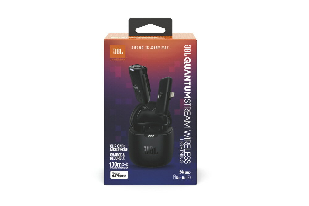 樂天商城 - 【高音質ワイヤレスマイク】JBL Quantum Stream Wireless USB-C ワイヤレスコンデンサーマイク ブラック JBLSTRMWLUSBCBLK ノイズキャンセリング 配信 動画撮影