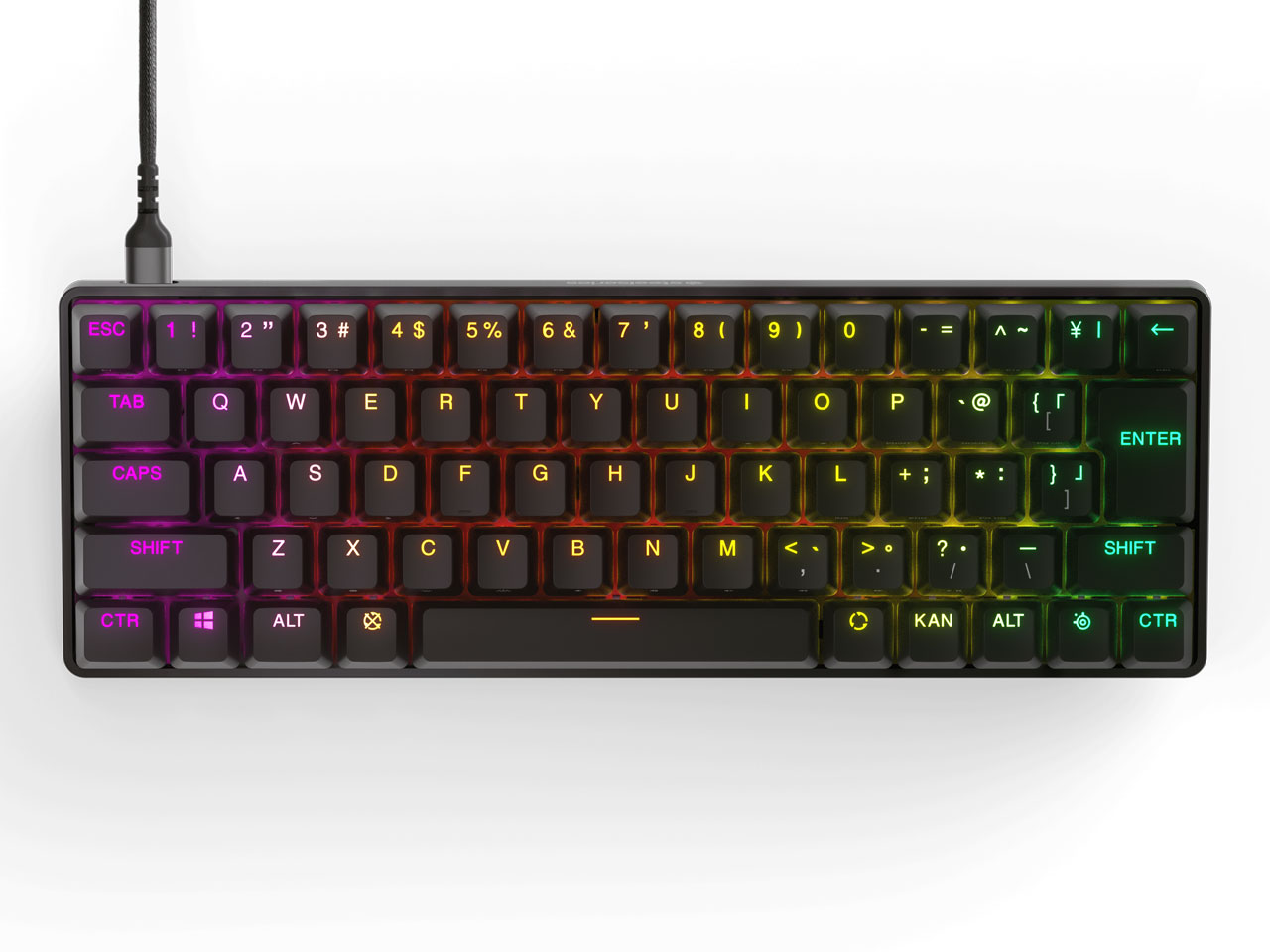 樂天商城 - 【高速レスポンス】SteelSeries Apex 9 Mini JP 日本語配列 ゲーミングキーボード 60%サイズ OptiPoint光学スイッチ 有線 RGB PBTキーキャップ USB-C