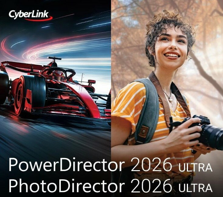 Rakuten - 【カード版】PowerDirector 2026 Ultra & PhotoDirector 2026 Ultra | 動画編集&写真画像編集ソフト| AI編集機能 | 基本編集機能・補正機能 | 永続ライセンス | Windows対応|オンラインコード版