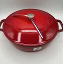 ストウブ staub 両手 鍋 ブレイザー 28cm チェリー 40511-474 並行輸入品 浅型鍋 直火 ふた 蓋付き ブレイザーソテーパン 無水鍋 炒め鍋...