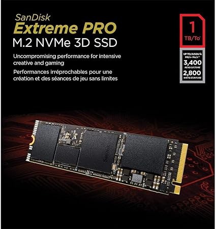 SanDisk サンディスク 内蔵SSD M.2-2280 / Extreme Pro 1TB / PCIe Gen3 NVMe / メーカー5年保証/ SDSSDXPM2-1T00-G25　正規品 新品 送料無料 - Image 3