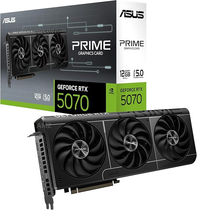 【次世代GPU GDDR7搭載】ASUS PRIME RTX5070 12G グラフィックスボード PCI Express 5.0 192bit 12GB 8K対応 DLSS3 RayTracing 静音ファン 3連空冷 高性能GPU 自作PC ゲーミングPC 新品 正規品 送料無料