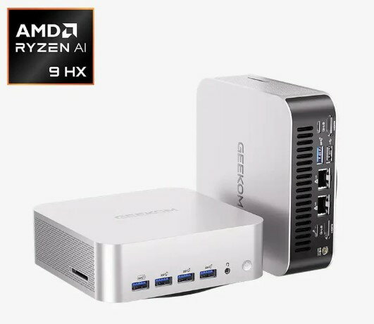 GEEKOM A9 MAX ミニPC Ryzen AI 9 HX 370 32GB SSD2TB Windows11 Pro Radeon 890M Wi-Fi7 Bluetooth5.4 2.5G LAN 小型AI PC ミニデスクトップ