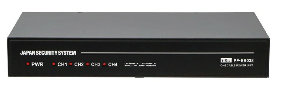 乐天商城 - 【日本防犯システム】 PF-EB038 アナログHD 4ch ワンケーブル専用電源ユニット PoC 同軸電源重畳 防犯カメラ用