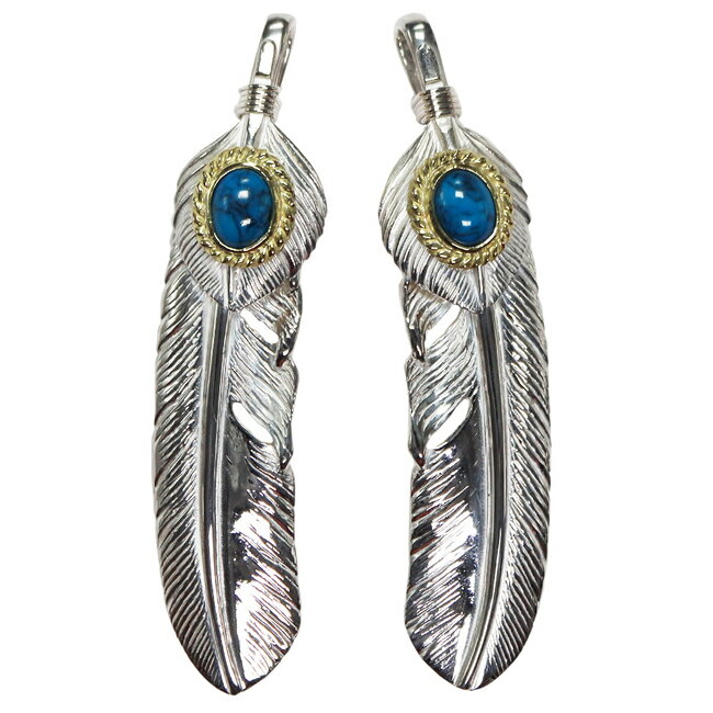 TADY＆KING［ORDER ITEM］特大ハートSVフェザー金縄スパイダーターコイズ