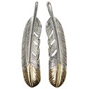 特大SVフェザー剣先K18 tady&king フェザー ネックレス メンズ アクセサリー シルバー925 ペンダントトップ ネックレス 羽根 TOP シンプル...