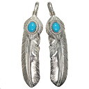 特大ハートSVフェザー銀縄ターコイズ tady&king フェザー ネックレス メンズ シルバー925 ペンダントトップ 太め 大きめ インディアンジュエリー ブランド シルバーアクセサリーレジスト原宿