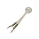 Wホイール革紐&中空SVビーズGD5mm6個セット tady&king メンズ ビーズ ネックレス ビーズ パーツ アクセサリー シルバーアクセサリーレジスト原...