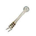 Wホイール革紐&中空SVビーズGD6mm6個セット tady&king メンズ ビーズ ネックレス ビーズ パーツ アクセサリー シルバーアクセサリーレジスト原...