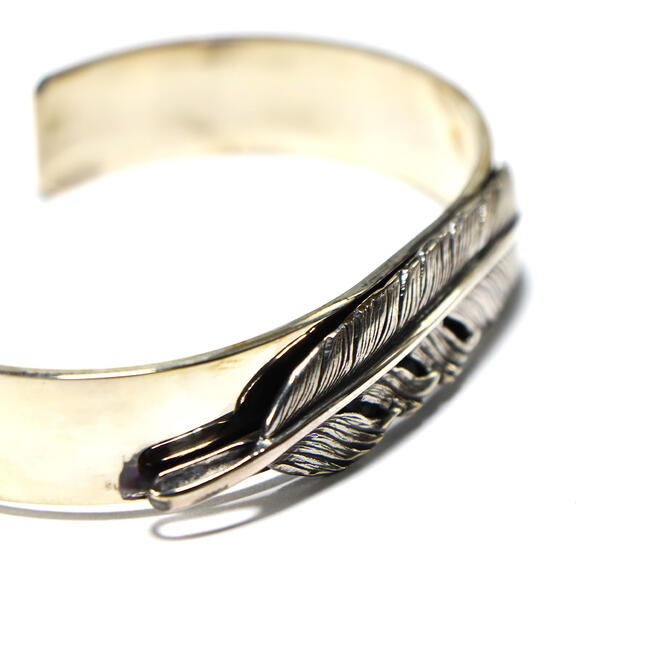 TADY&KING[FIRST ITEM]Lフェザー平打ちバングルイブシ加工