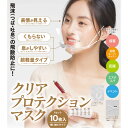 【期間限定特別価格】使い捨てクリアプロテクションマスク/マウスシールド/クリアマスク 10枚セット【1枚あたり50円 】