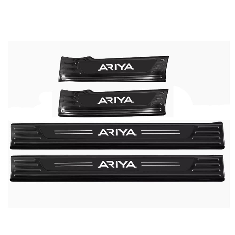 Rakuten - For 新型 日産 アリア ARIYA 2022-2024用サイドステップガード 4枚セット プラスチック ステンレス製 スカッフプレートドアモール サイ