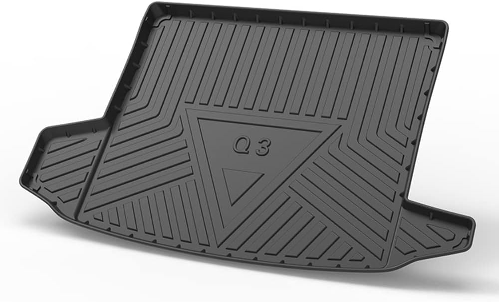Rakuten - For アウディ Q3 2019-2021専用 ラゲッジマット トランクマット リアカーゴトランクトレイ 3Dラゲージトレイ TPEゴム ブラック 防水 フ