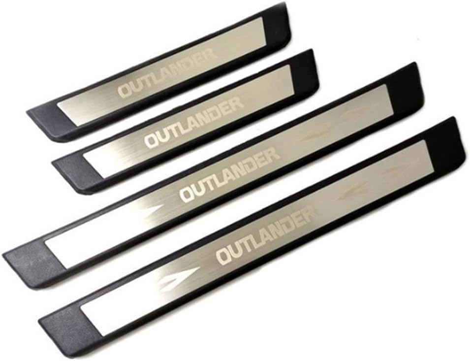 For MITSUBISHI OUTLANDER 三菱 アウトランダー 2016-2020用サイドステップガード 4枚セット プラスチック ステンレス製 スカッフプレー