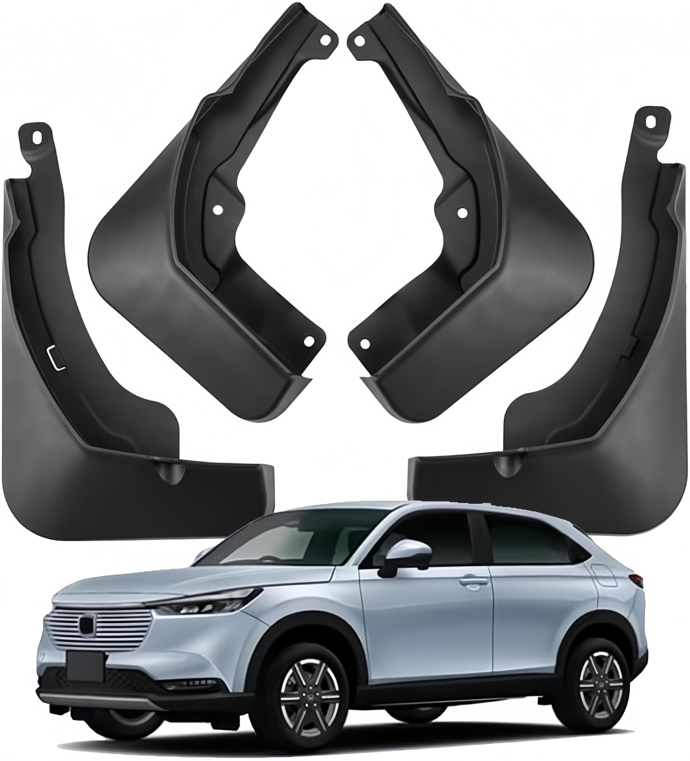 【楽天スーパーセール】For ホンダ 新型 ヴェゼル VEZEL RV系 RV3/RV4/RV5/RV6 2021年4月~現行専用 外装 マッドガード フェンダパネル 泥除け 4枚セット 高耐久
