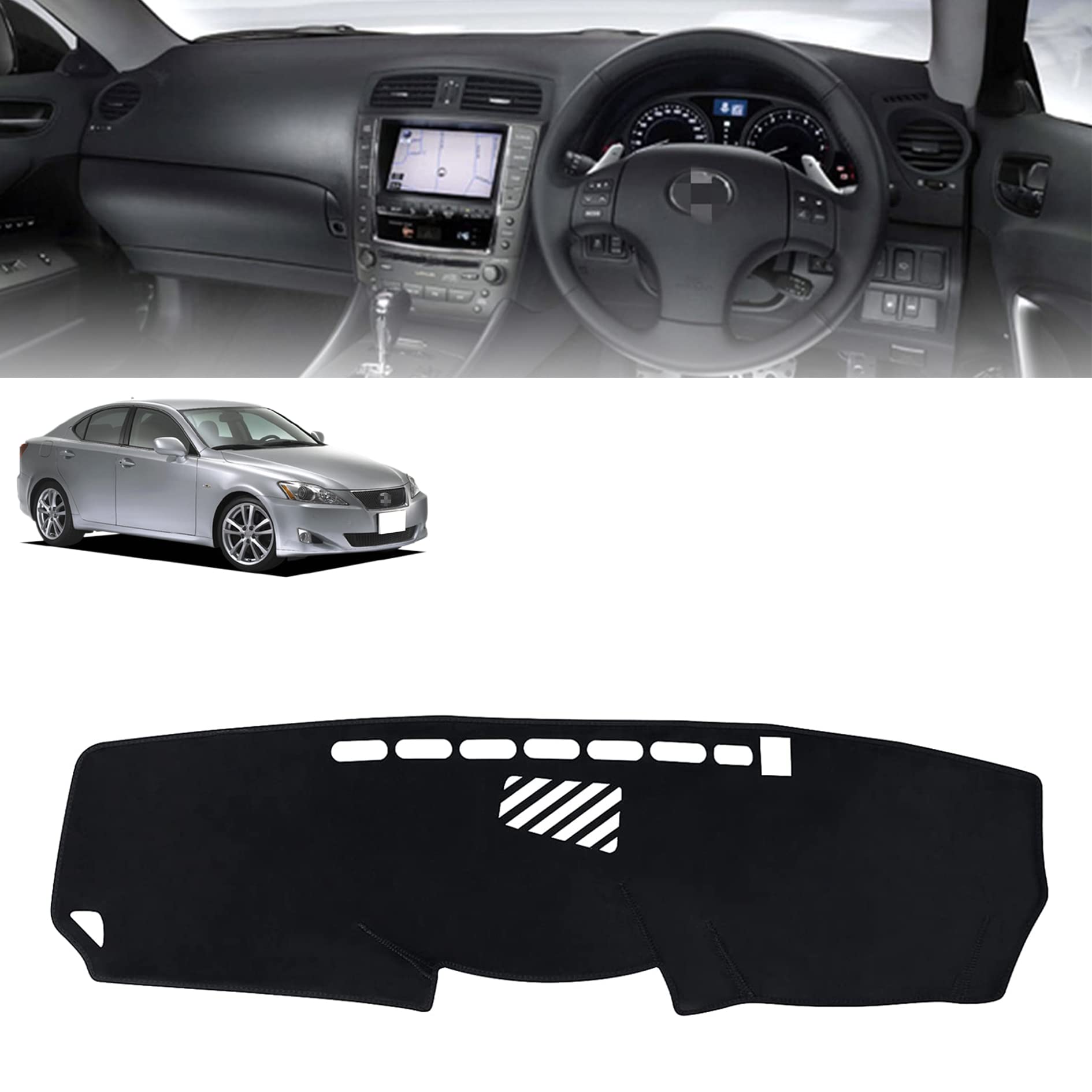 レクサス IS 20系 2005年9月~2014年5月 専用 ダッシュボードマット 車種専用設計 ダッシュボードカバー ダッシュボードライト 保護マッ