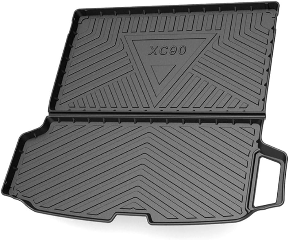 For ボルボ XC90 2020-2024ラゲッジマット トランクマット フロアマット 3Dラゲージトレイ TPEゴム製 両面テープ付き 汚れ防止 キズ防止