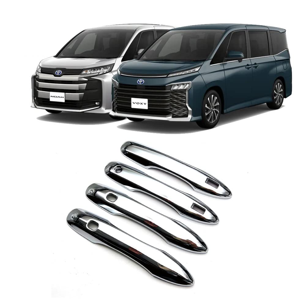 Rakuten - トヨタ 新型 ヴォクシー ノア 90系 TOYOTA VOXY NOAH 4代目 R90W型用 メッキ ドアハンドルカバー 取っ手カバー ノブ Nセット アクセサリ