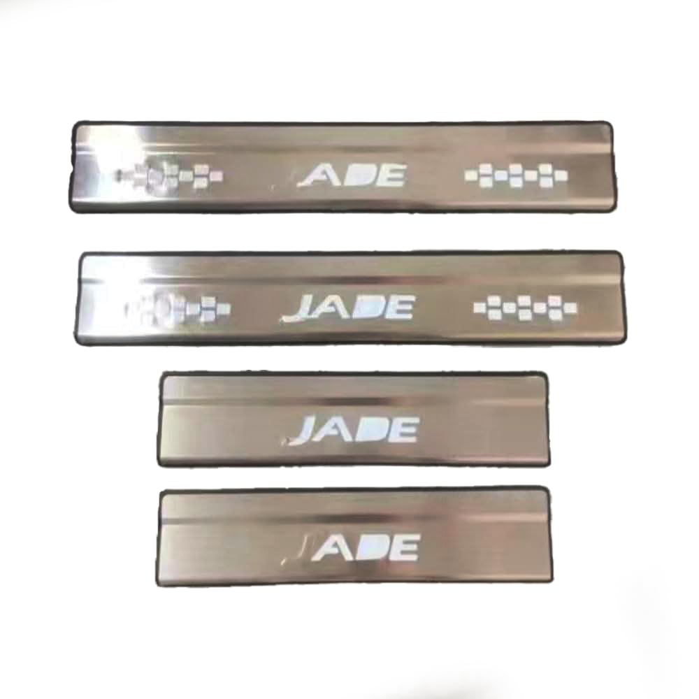 Rakuten - For ホンダ ジェイド JADE DAA-FR4 DBA-FR5 2012-2024 サイドステップガード 4枚セット プラスチック ステンレス製 スカッフプレートド