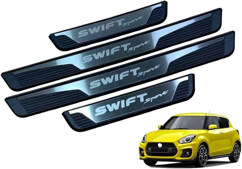 樂天商城 - For スズキ スイフト スポーツ SUZUKI SWIFTZC系 ZD系 2017年～現行用サイドステップガード 4枚セット プラスチック ステンレス製 スカ