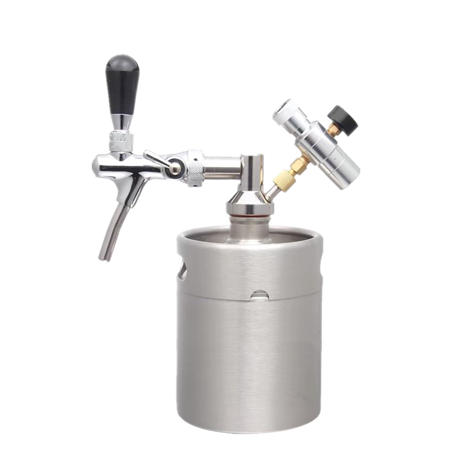 樂天商城 - ビール樽 L ビールサーバー 自家醸造缶ビール ビールディスペンサー ステンレス製 安全 頑丈 調整できる蛇口 PSI圧力計付き ビールの貯