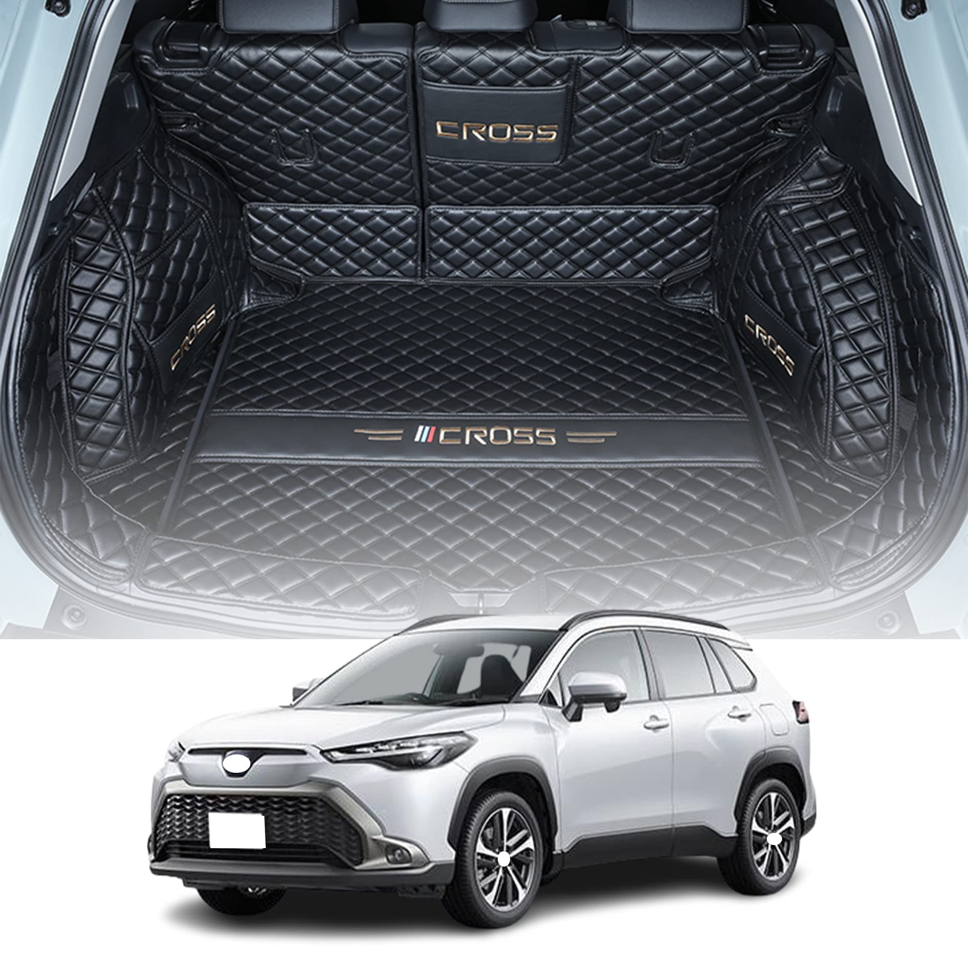 Rakuten - 適用トヨタ新型カローラクロス10系 2WD ラゲージマット カスタム 車の トランクマット Corolla Cross (2021年9月～2023年) XPE レザー
