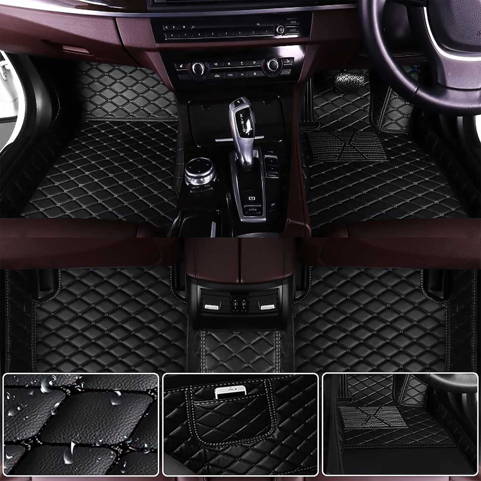 Rakuten - に適用ニッサンノートオーラ E13系 E12系 フロアマット ノート 車種専用設計 3Dフロアマット PUレザー素材 カーマット 防水仕様 耐汚れ