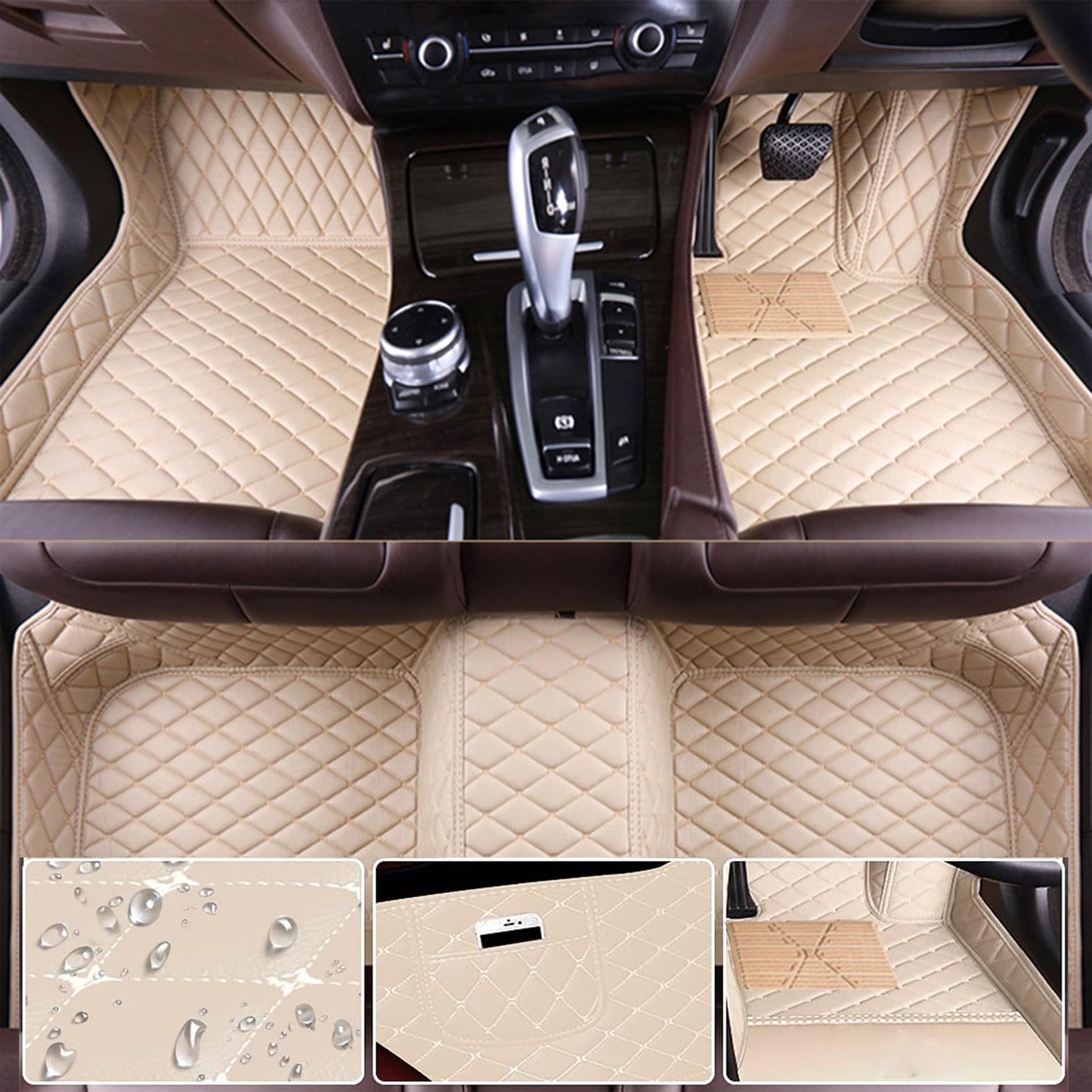 Rakuten - 「アルファロメオジュリア 専用フロアマット（Giulia）2017 2018」フルサラウンドカーマット XPE素材 立体フロアマット 車種専用 カスタ