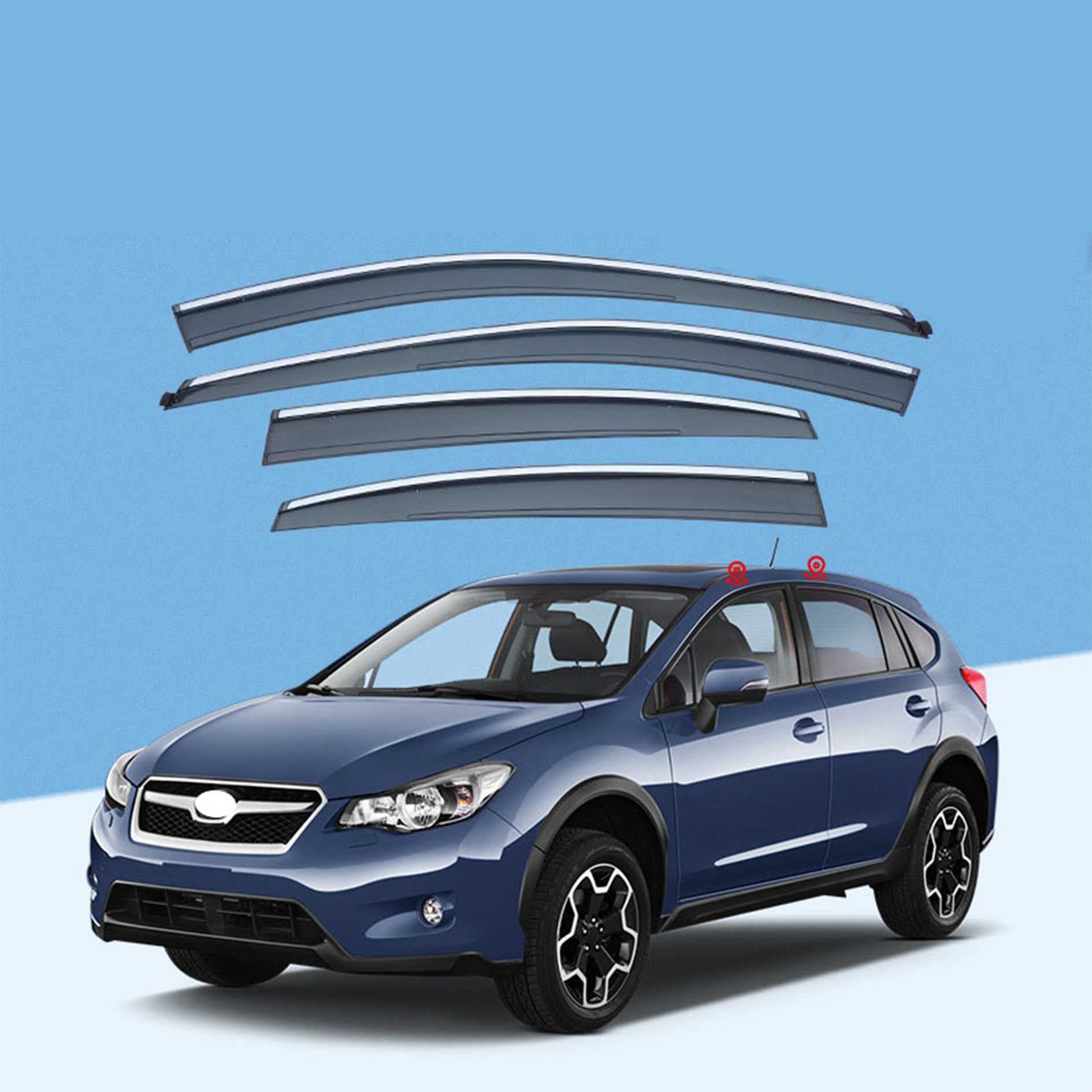 楽天市場】スバル xv ドアバイザーの通販