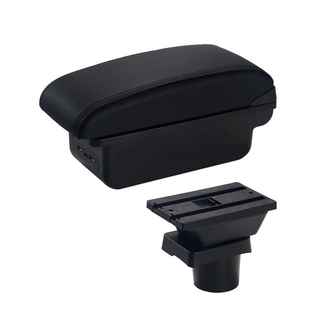 樂天商城 - アームレスト for VW UP用、カーアームレストボックス、センターコンソール収納ボックス（C2ブラックラインUSB）