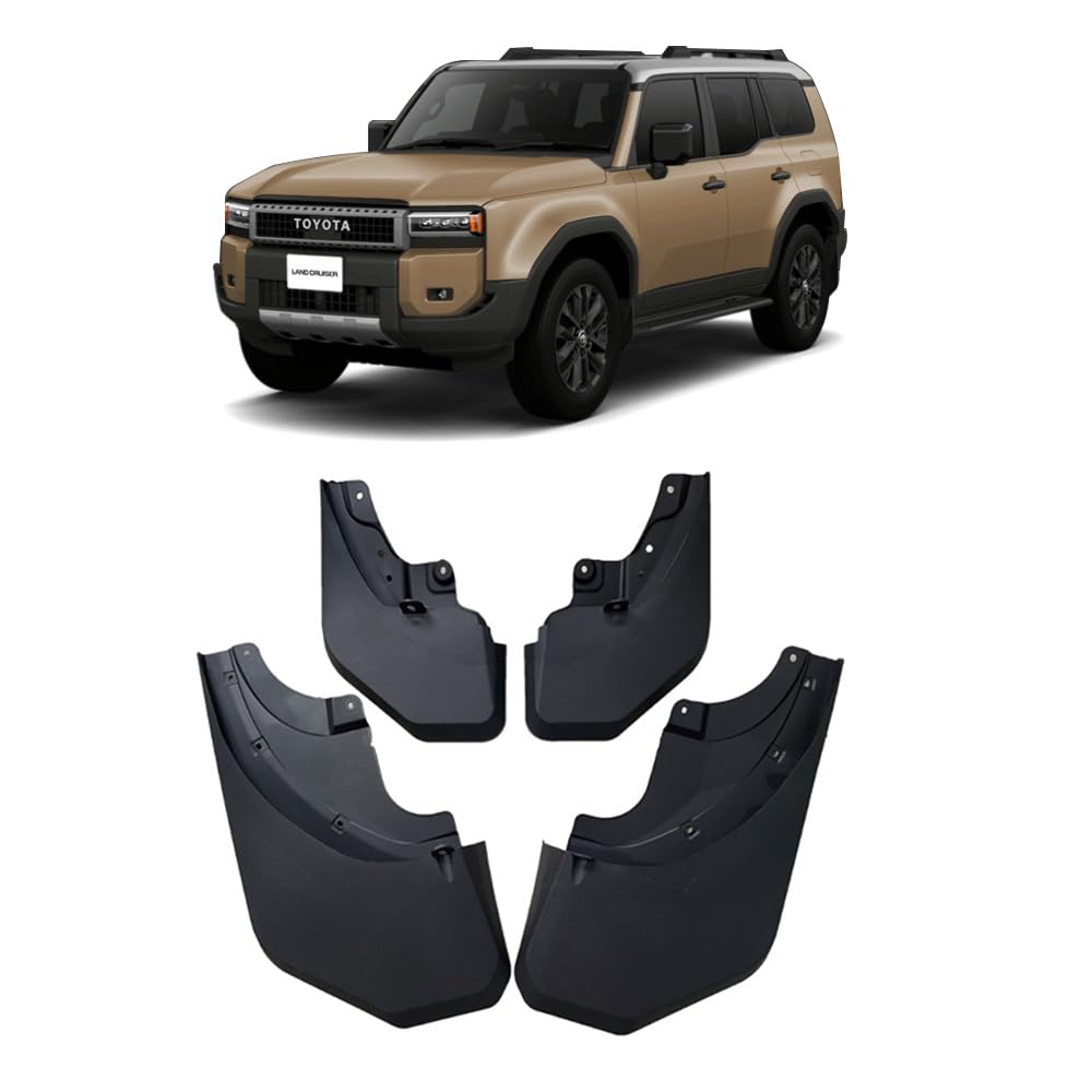 樂天商城 - For トヨタ ランドクルーザー250 LC250専用 外装 マッドガード フェンダパネル 泥除け 4枚セット 高耐久 PP製 外装カスタム 外装パーツ