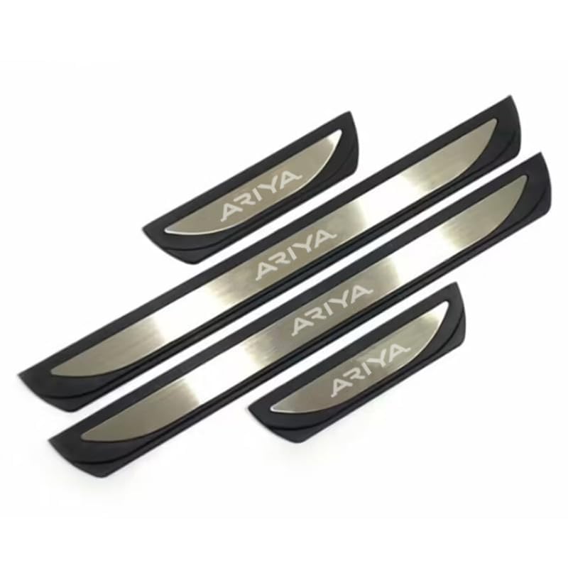 Rakuten - For 日産 新型アリア ARIYA SNFE0 FE0 FE0系 2022年1月~現行用サイドステップガード 4枚セット プラスチック ステンレス製 スカッフプレ