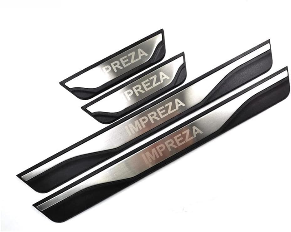 Rakuten - For スバル インプレッサ IMPREZA 2015-2022 キックパネル 4枚セット プラスチック ステンレス製 ドアシル ペダル スカッフプレートカバ
