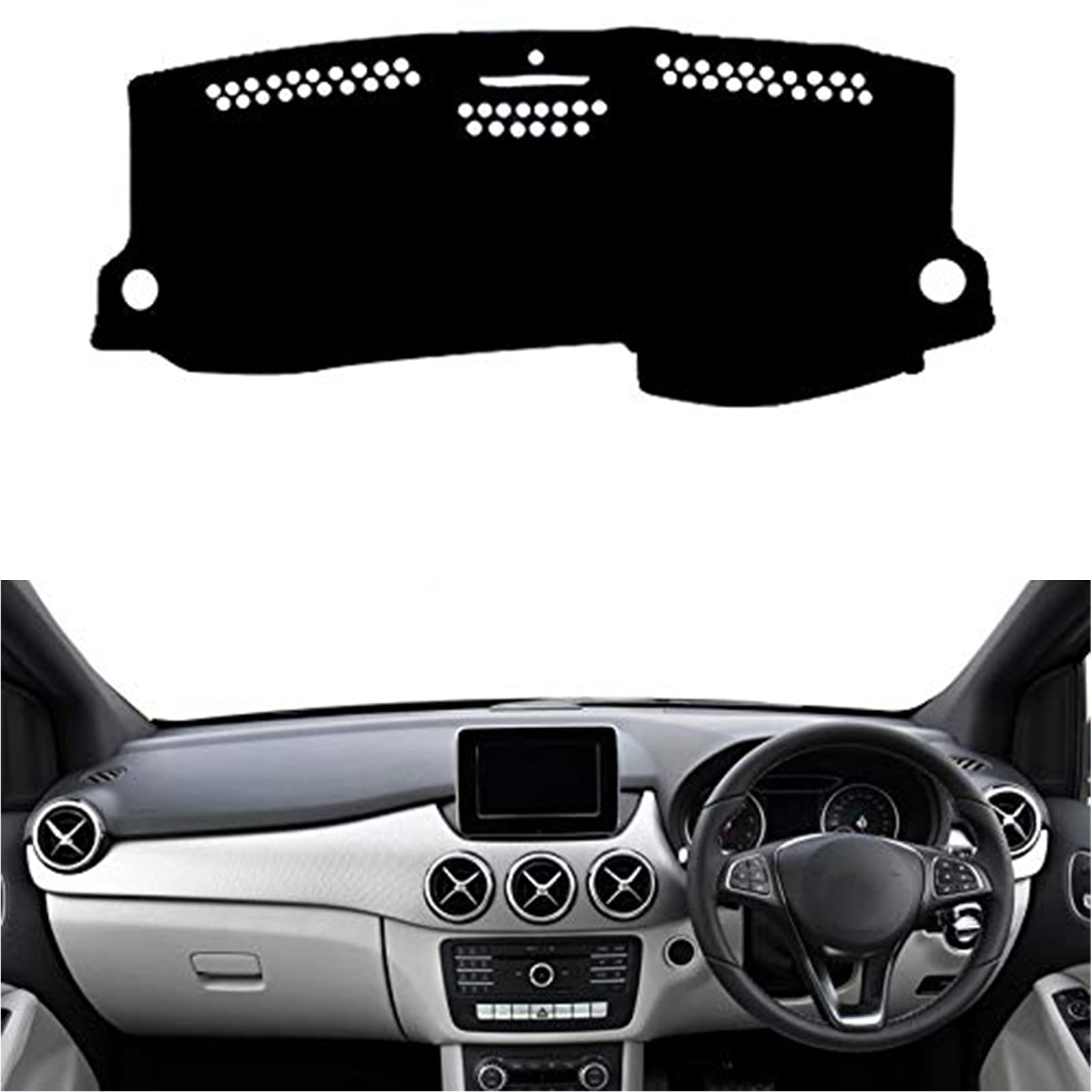 Rakuten - ダッシュボードマット車内ダッシュボードカバー適合メルセデスベンツBクラス(W246) 2012-2019ダッシュボード用の抗紫外線パッド車種専用