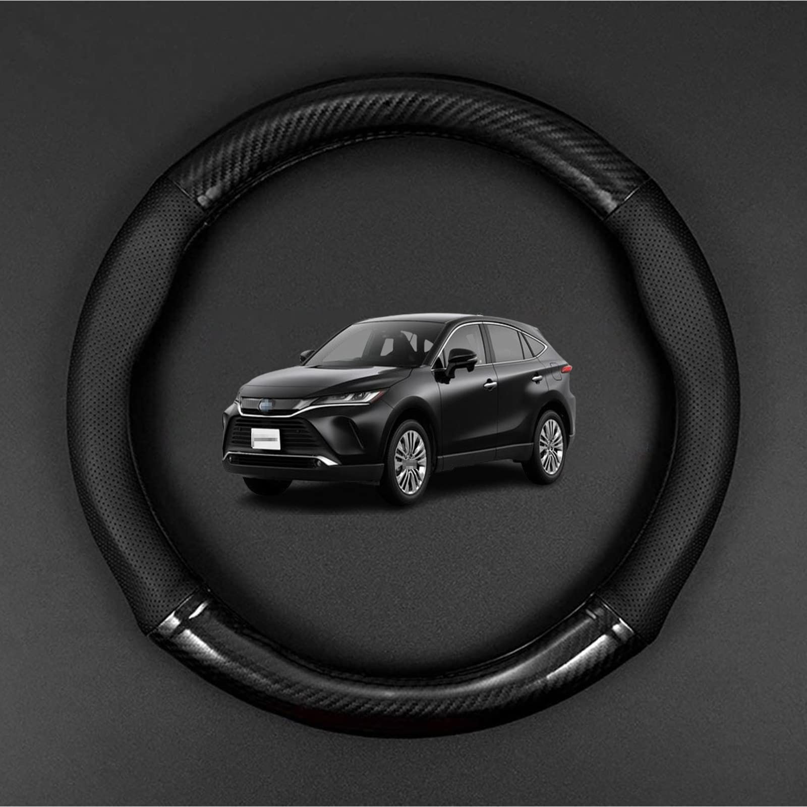 Rakuten - ハンドルカバー 車用 ステアリングカバー 適合トヨタ ハリアー 80系 2020年6月-現在カーボンファイバー おしゃれ 汚れ防止保護カバー カ