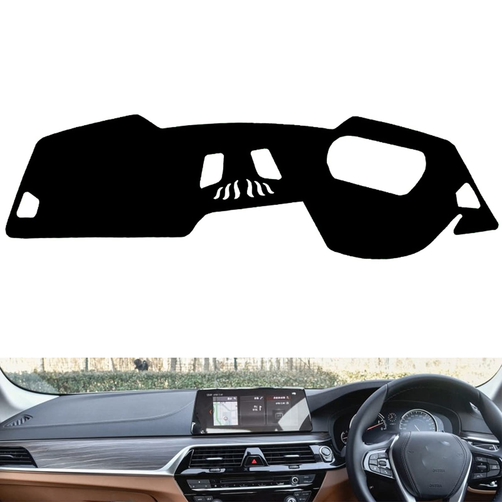 BMW 5シリーズ G30、31専用ダッシュボードマット車種専用設計 ダッシュボードカバー車内 内装 日焼け防止 ダッシュボードライト保護マ