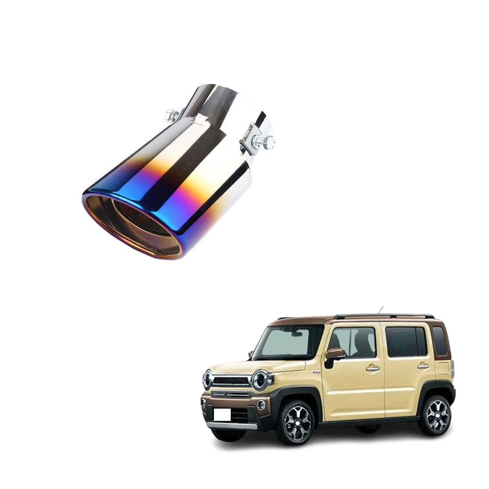 Rakuten - マフラー カッター スズキハスラー（2代目）MR52S/MR92S型 2020年1月~ 対応 車外用品 車用マフラー カッター ステンレス製 オーバル 大