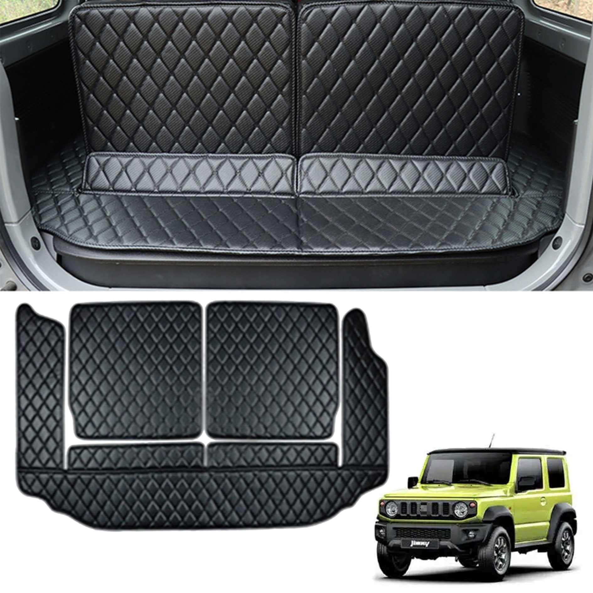 樂天商城 - カスタム 車の トランクマット スズキ 新型 ジムニー JB64W 2019+ に適用 専用設計車のトランクマットラゲッジマット防水 XPE レザー ラ