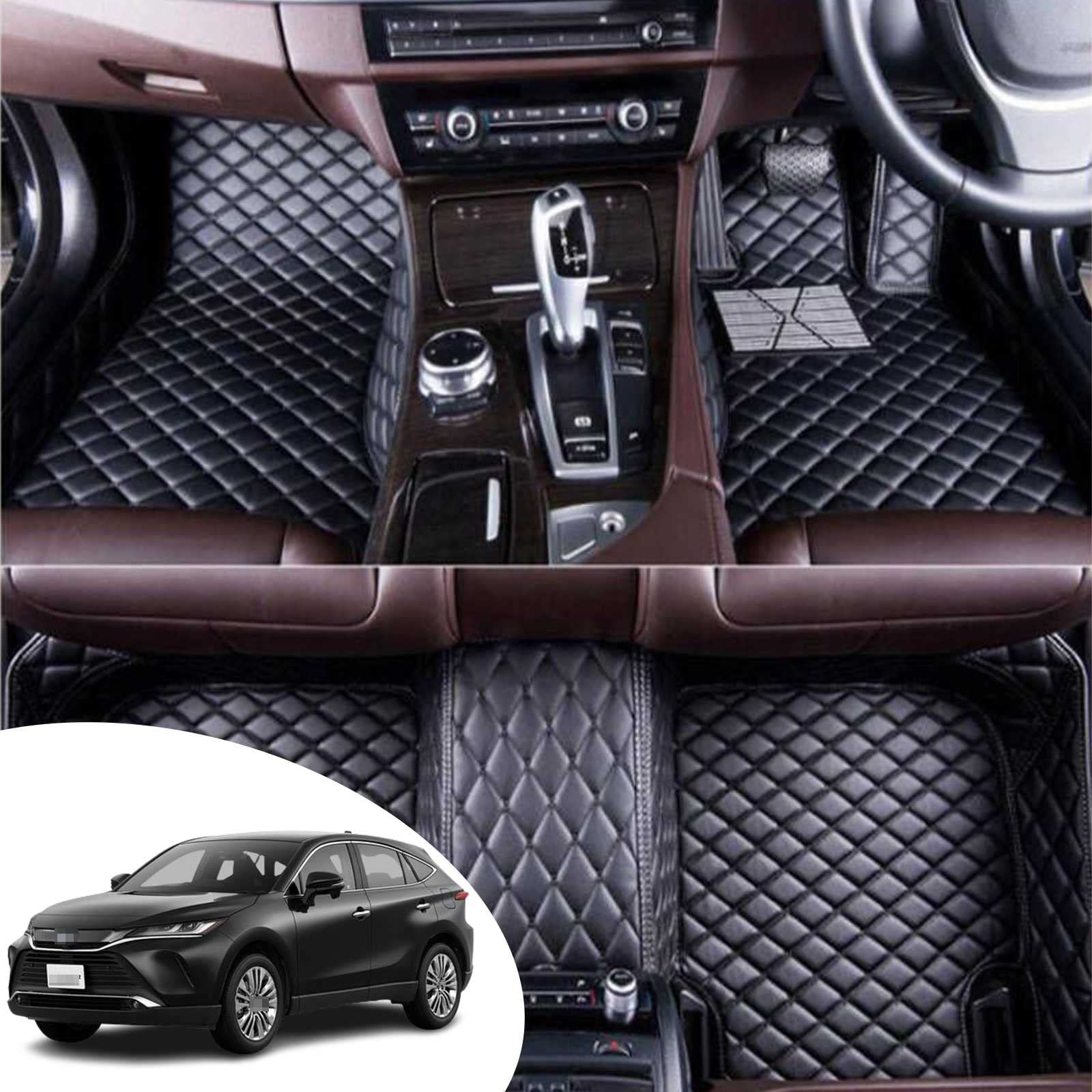 Rakuten - トヨタ 新型 ハリアー 80系 フロアマット 品質保証 PUレザーフロアマット 車種専用設計 HARRIER 2020年6月?現行 カーマットカスタム車の