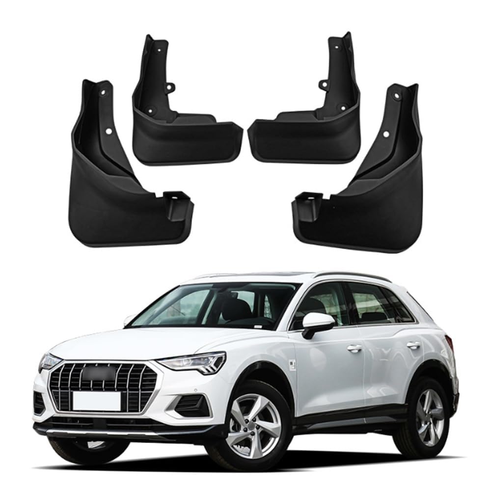 Rakuten - For アウディ Q3 2019-2024専用 外装 マッドガード フェンダパネル 泥除け 4枚セット 高耐久 PP製 外装カスタム 外装パーツ 外装プロテ