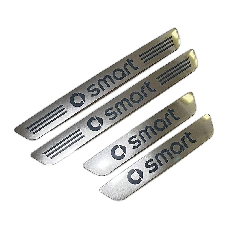 Rakuten - For Smart fortwo forfour スマートフォーツー450 451 453 2009-2025用サイドステップガード 4枚セット プラスチック ステンレス製 スカ
