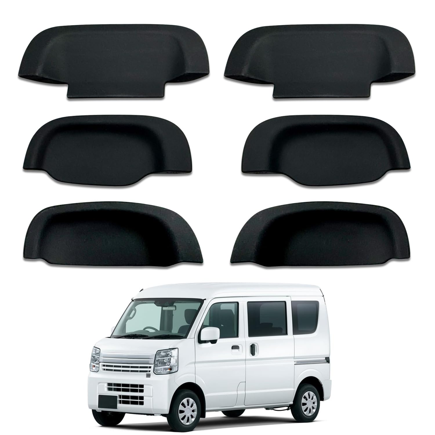 樂天商城 - 適合 エブリイバン エブリイワゴン DA17V DA17W ドアハンドル プロテクター カバー ドアノブプロテクター ステッカー ボウルカバー ガー