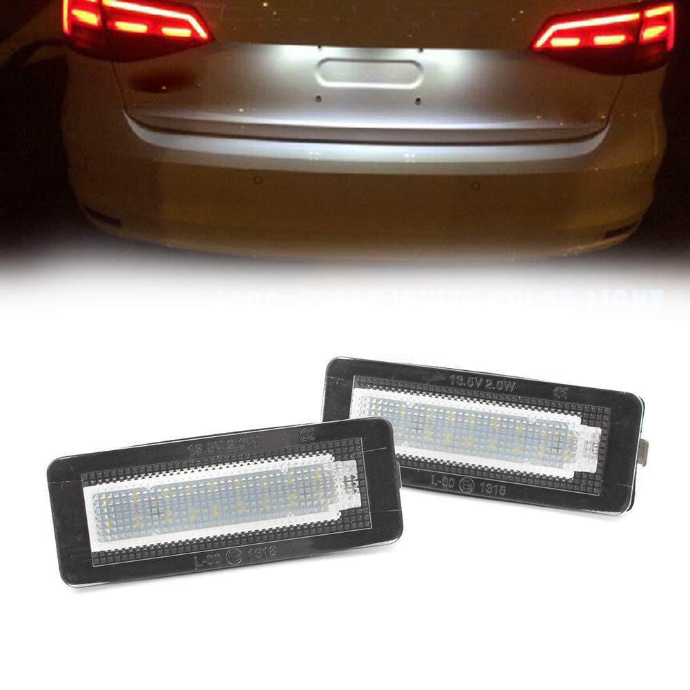 スマート フォーツー クーペ コンバーチブル 450 451向けライセンスランプ ナンバー灯 18連 LED ナンバープレートライト ライセンスプレ