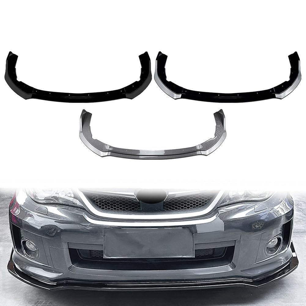 樂天商城 - 2011-2014 WRX STI向け フロント バンパー リップ スポイラー 3点入り グレードアップ 傷防止 プロテクター 軽量 エアロ 外装パーツ マ