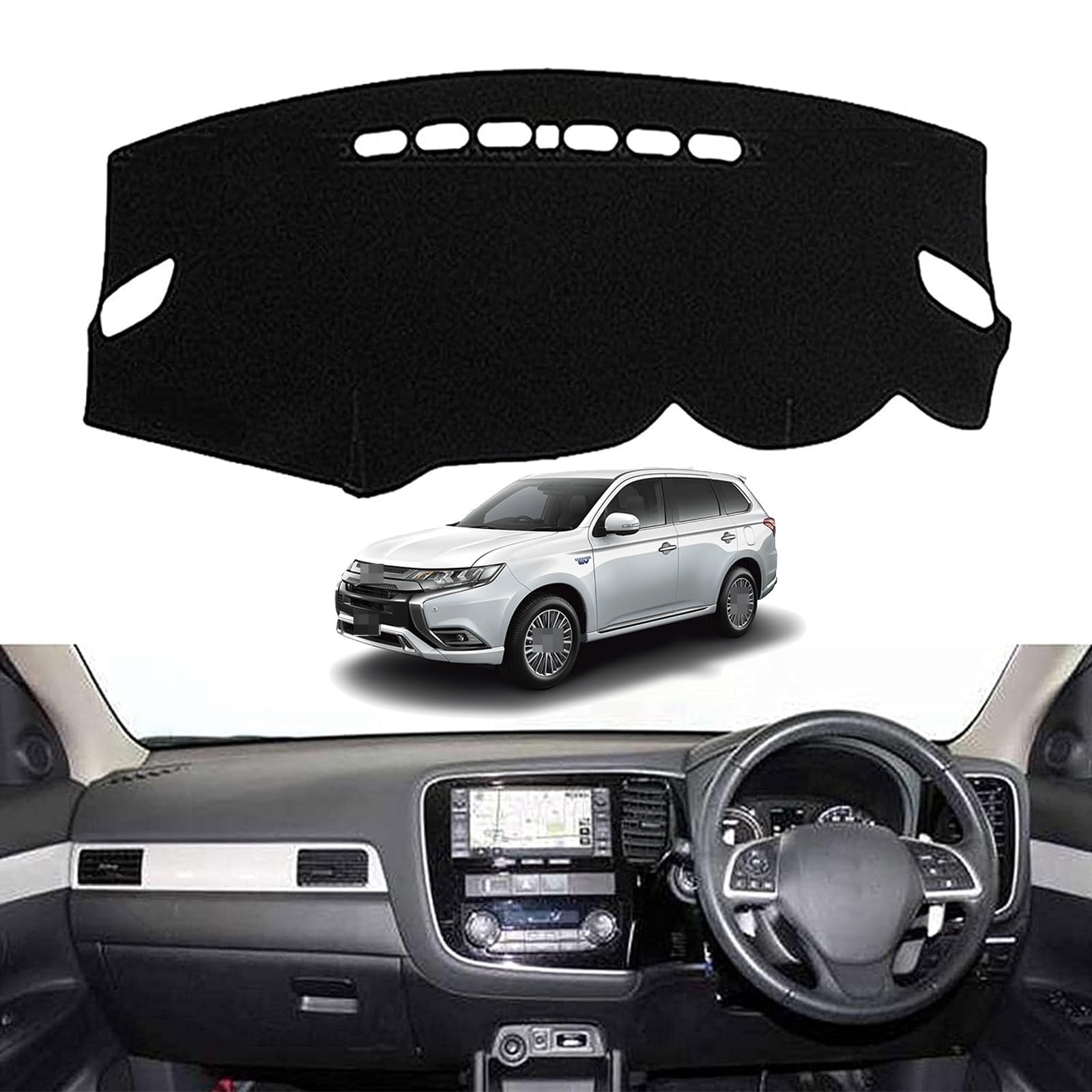 樂天商城 - に適用 三菱 アウトランダーphev 2013-2020 カー ダッシュボードマット 車内 ダッシュボードカバー 日焼け防止 ダッシュボードライト 保