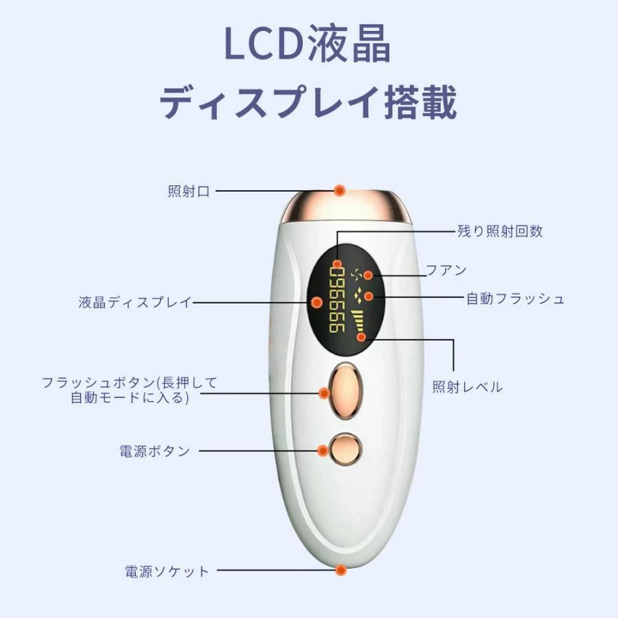 リソルヴマートの女性 安い vio メンズ vio対応 レディース だつもうき 全身適用 冷却 サロン級脱毛器 男女兼用 家庭用脱毛器 IPL光｜アングル3