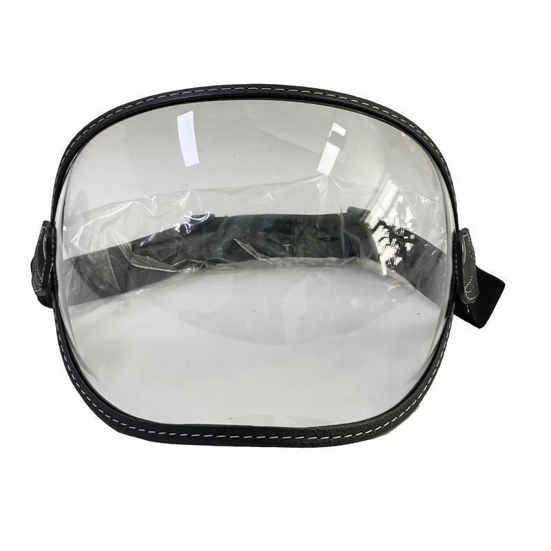 バイク ゴーグル 男女兼用 防風 UVカット 耐衝撃 PCレンズ ストラップ式 オートバイ ヘルメット対応 レトロ ヴィンテージ オフロード ジェッ 半キャップ クリアレンズ ツーリング