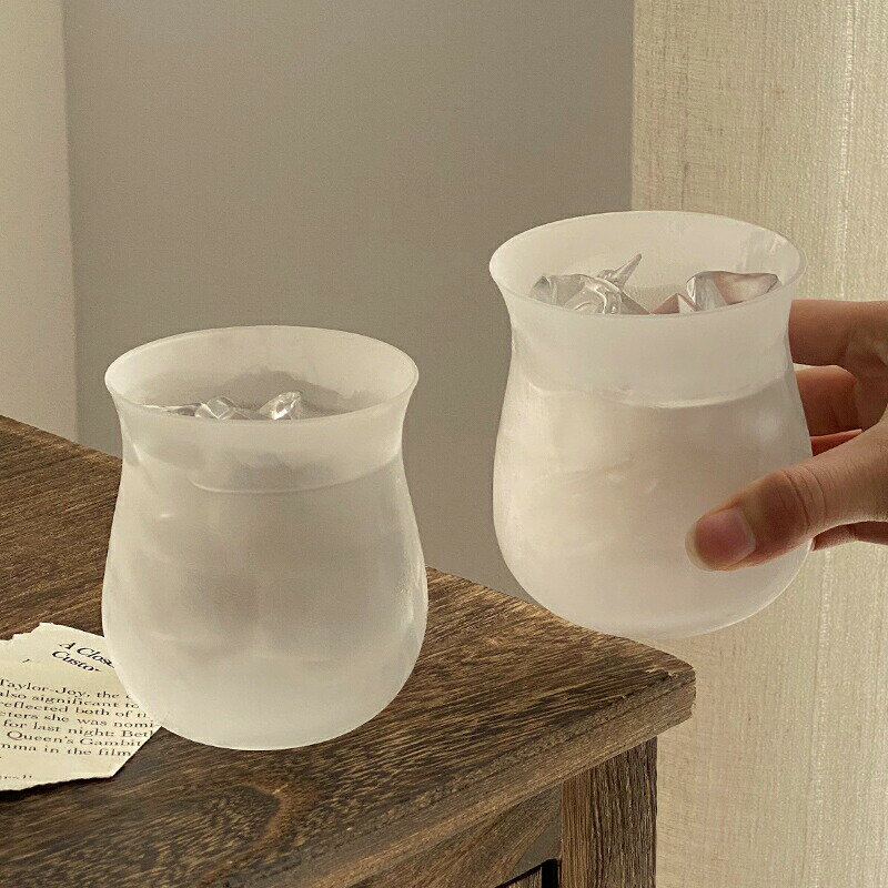 Rakuten - INS風 マットグラス ビールコップ デザート 曇りガラス すりガラスコップ ティーカップ かわいい おしゃれ シンプル つや消しコーヒーカップ ジュース ギフト 新生活 紅茶 お酒
